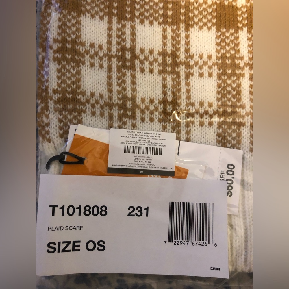 Plaid Timberland Scarf